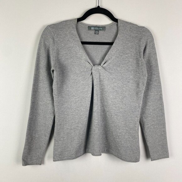 Title nine Sweaters - Title Nine Twist Knot Front Pullover Sweater XS Gray Crop